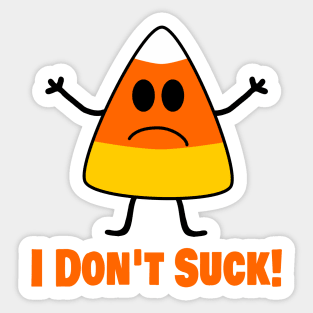 I Don't Suck Cute Candy Corn Halloween Sticker